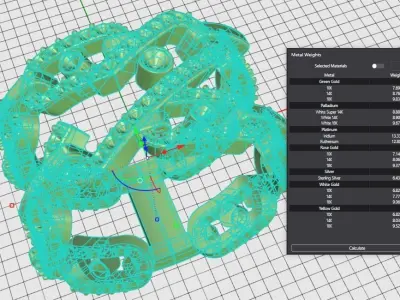 Messika Ring - Move Link Multi Pave 3D print model