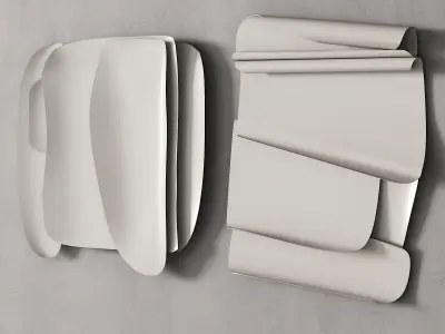 281 decorative wall art 13 metal wall sculptures P02 by Yyo Hai 3D model