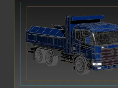 truck vehicle logistics diesel heavy transport power 3D model