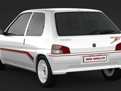 Peugeot 106 XSI RALLYE 3D model