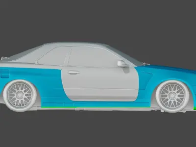 NISSAN GT-R R34 KUHL RACING Low-poly 3D model