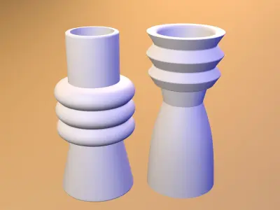 TWO SCANDINAVIAN VASE STL FILES 3D print model
