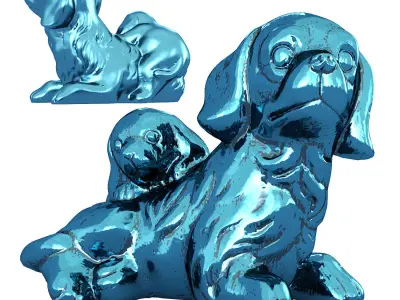 Figurine dog 3D model