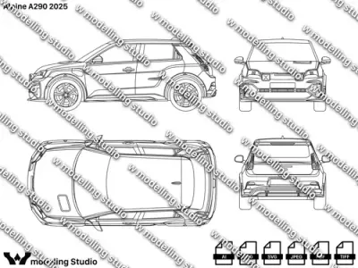 Alpine A290 2025 blueprint Texture