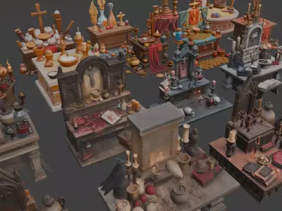 Altars Pack 1 3D model