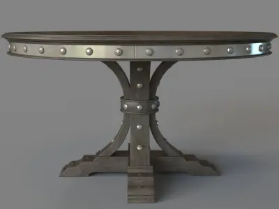 Vintage West Extendable Dining Table 3D model