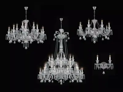 716 Campana Osgona Collection of Crystal Lamps 3D Model Pack