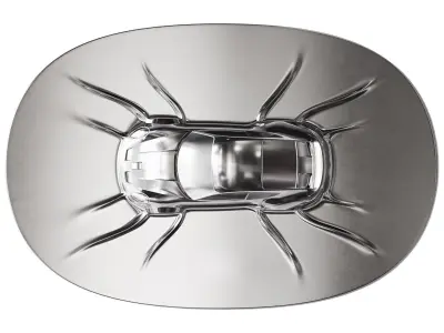 Porsche 911 GTS wall sculpture 3D model