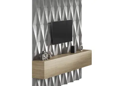 Modern TV Wall 018 3D model