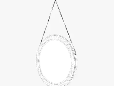 Uttermost loughlin lightly stained wood mirror 3D model