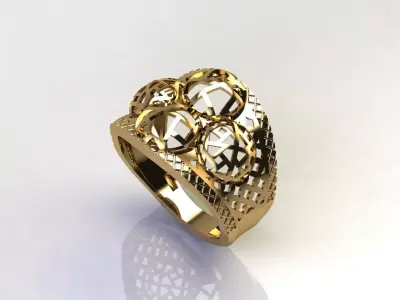 Fancy Womens Rings Plain Rings Ready STL 3DM Models Rings 3D print model 46