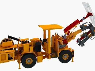 Anchor rod drilling vehicle  3D model
