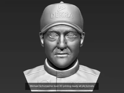 Michael Schumacher Lewis Hamilton busts for 3D printing 3D Model Pack