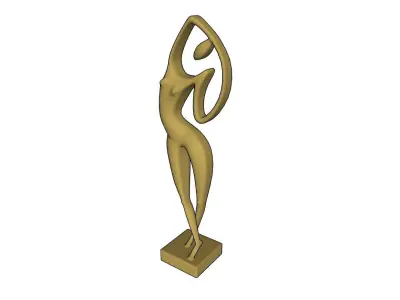 woman decorative sculpture 3D print model