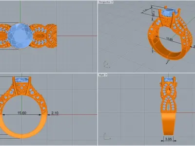 ring code 100 3D print model