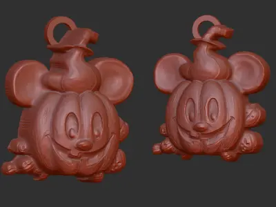 micky mouse pumpkin halloween decor 3D print model