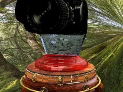 Chinese display stand with camera 3D model