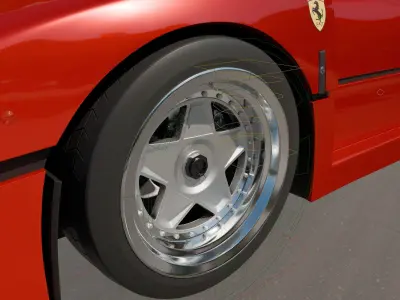 Ferrari F40 high-poly  3D model