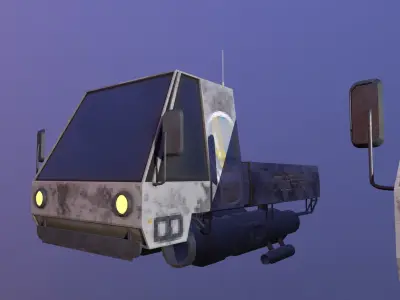 Concept Sci Fi Car With 2 Texture Low-poly 3D model