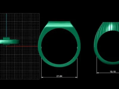MAN WOMAN RING AND PENDANT 3D print model