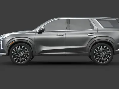 Hyundai Palisade 2023 Low-poly 3D model