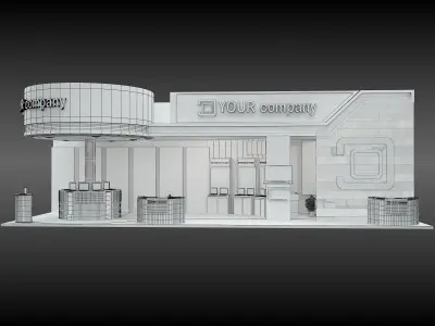 Booth Exhibition Stand a598b  3D model