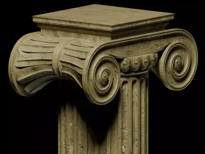 Ancient Pillar Model - Ionic Capital Model 3D model