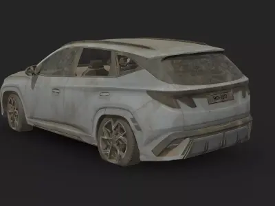 Abandoned Car - Hyundai Tucson N-Line 2024 Low-poly 3D model