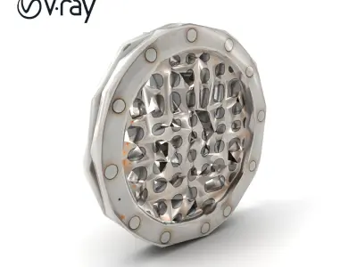 Industrial Drain Manhole Lattice Model Pack Low-poly 3D model