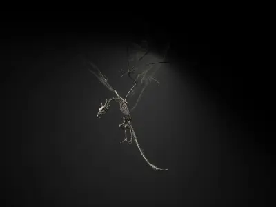 Dragon 11 Wyvern UE4 Low-poly 3D model