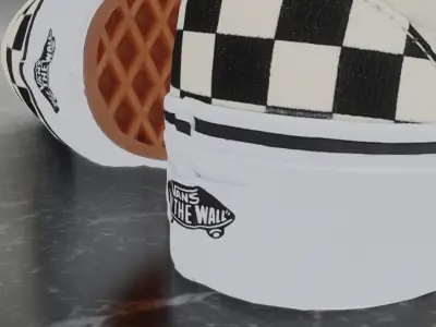 VANS 3D SHOES - CHECKERS Low-poly 3D model