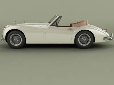Jaguar XK140 Drophead 3D model