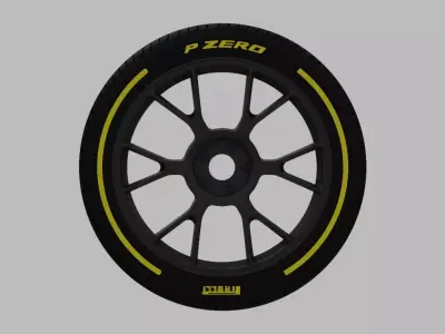 Miniature Konig Ampliform Rim and Tire - 3d Print - No Textures 3D print model