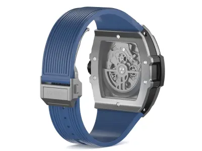 Hublot Spirit Of Big Bang Titanium Ceramic 42mm Blue Watch 3D model