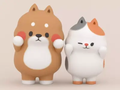 Yuta and Bella - Tonton Friends Fan Art - 3D Print Models 3D print model