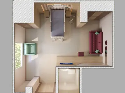 Hospital Room 3D model