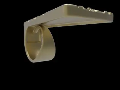 adjustable ring version 2 with engraving 4  3D print model