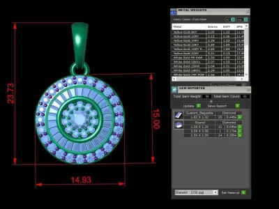 Jewelry Pendant 3D print model 2