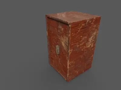 Set Old Modern Furniture 3D Model Terror Low-poly 3D model