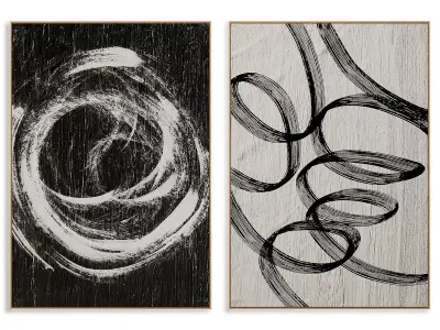 Abstract Painting Frame set 3D model 234