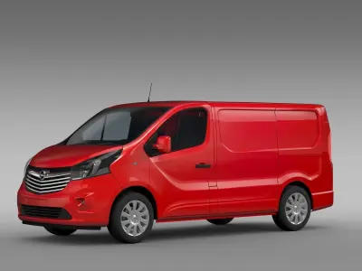  Opel Vivaro Van Biturbo 2017 3D model
