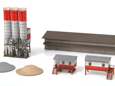 Construction Site Asset Low-poly 3D model