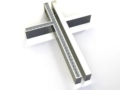 Cross with stones Printing Model Free 3D print model