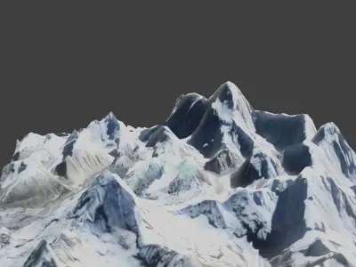 Cho Oyu Mountain Low-poly 3D model