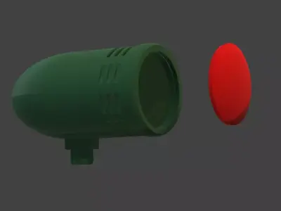 WC 45-50 GRAL PATTON COMAND CAR REAR WINDOW RED SEARCH LIGHT 3D print model