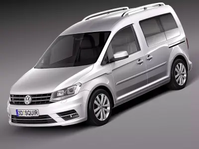 Volkswagen Caddy Passenger van 2016 3D model