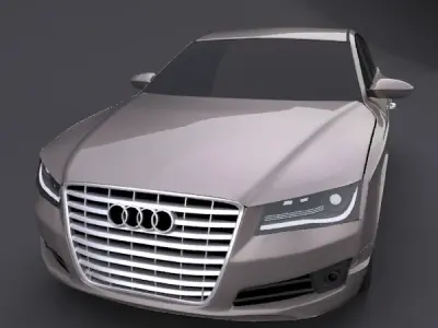 Audi A8 2011 restyled luxury car 3D model