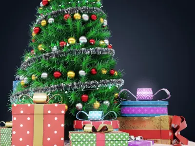 Christmas tree Low-poly 3D model