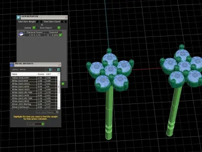 Diamond Jewelry Earring 3D print model