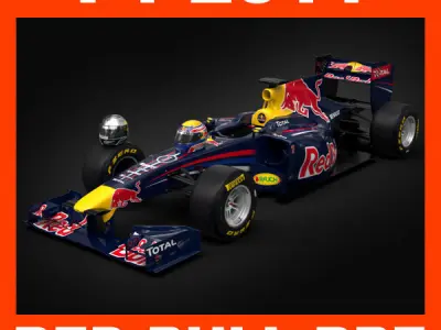 F1 2011 Car Ferrari McLaren Red Bull Toro Rosso Mercedes Renault 3D model